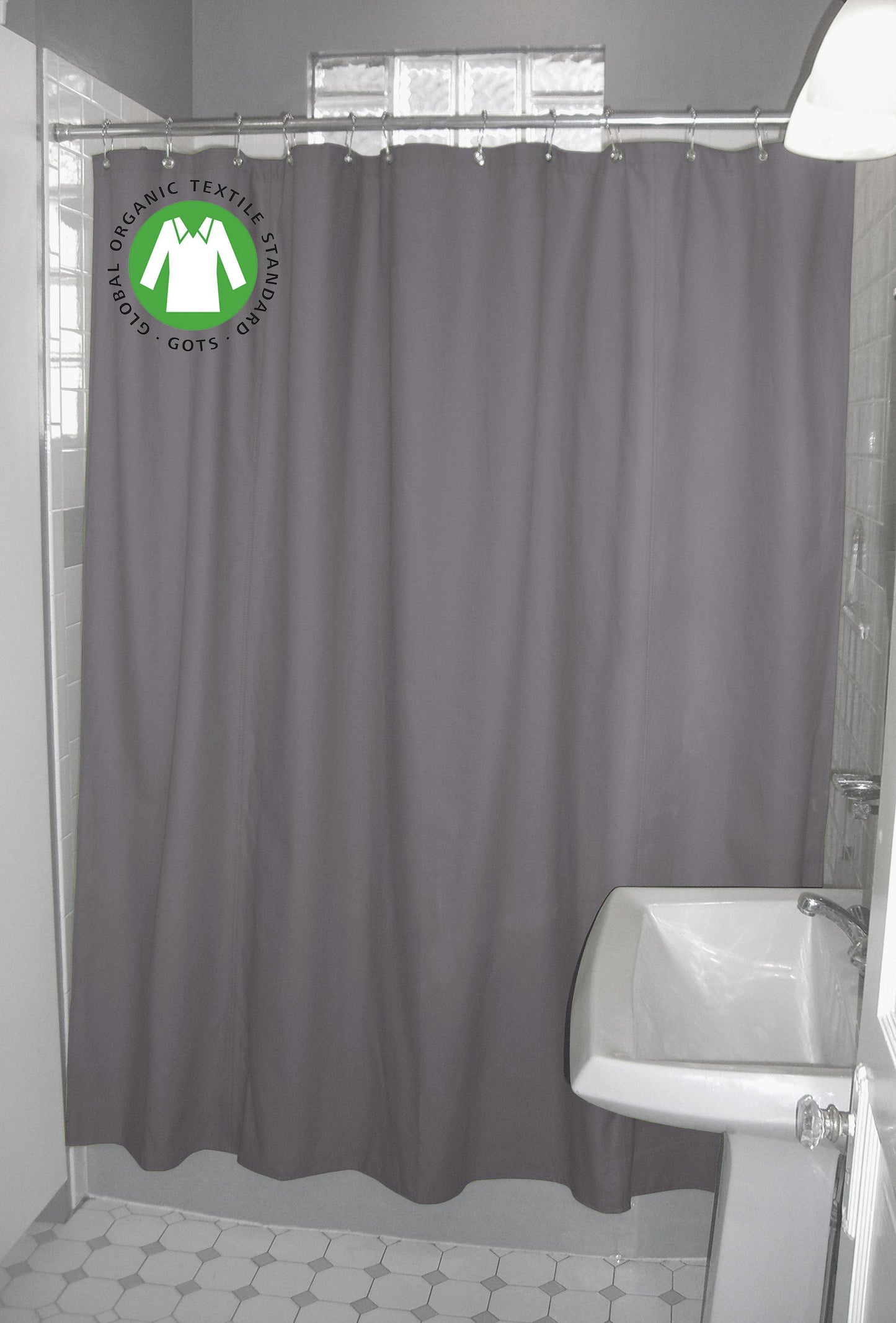 Organic Cotton Shower Curtain – Bath, Tub + Stall Sizes