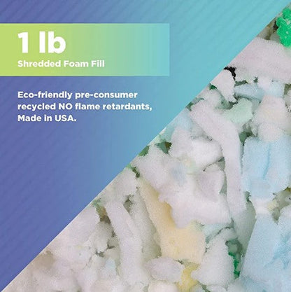 Shredded Foam Fill for Bean bags, pillows, pet beds, cushions - CertiPUR