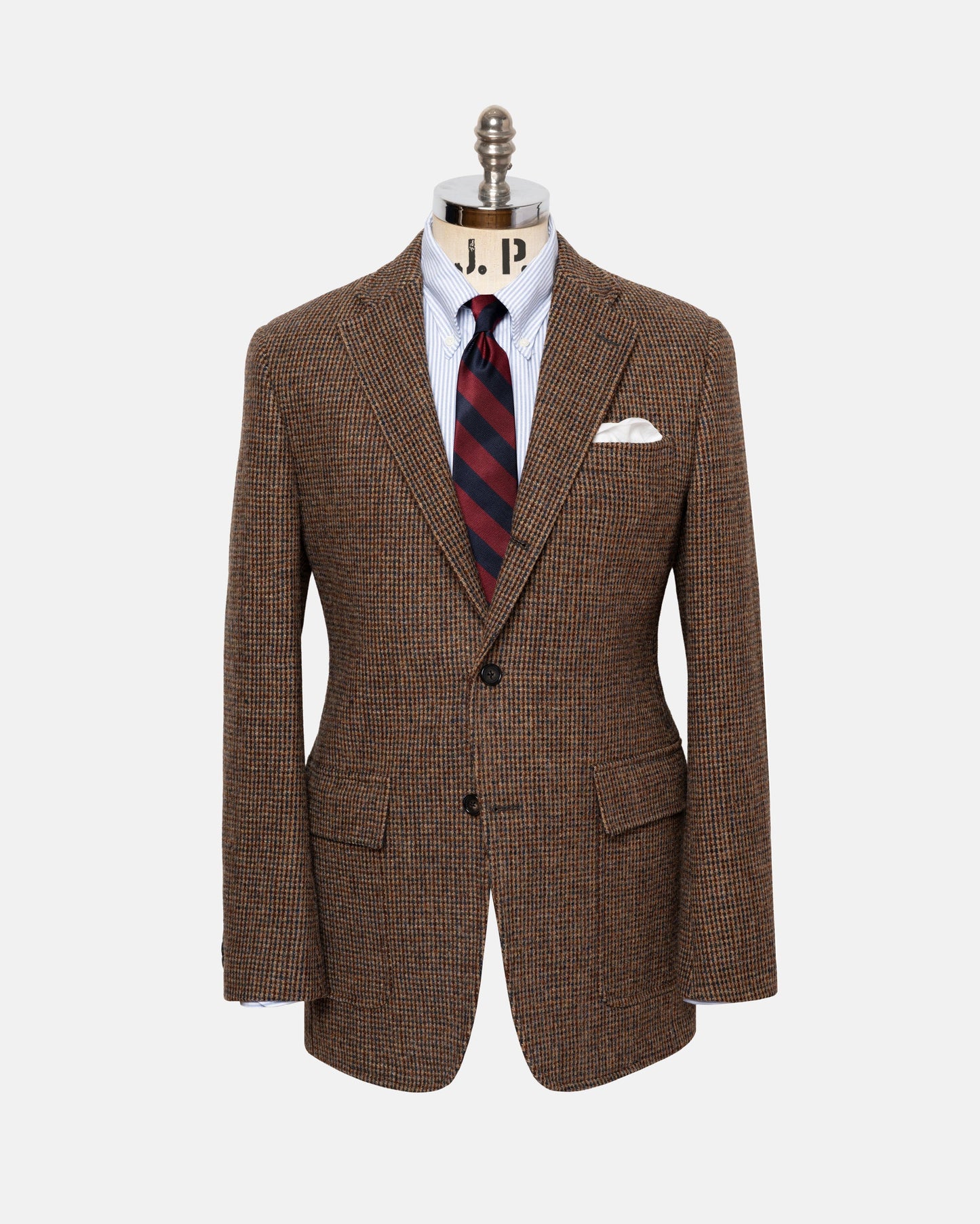 Made-in-USA Brown Ticweave Harris Tweed Sport Coat - Custom Make