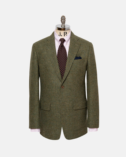 Made-in-USA Olive Tic Weave Cheviot Tweed Sport Coat - Custom Make