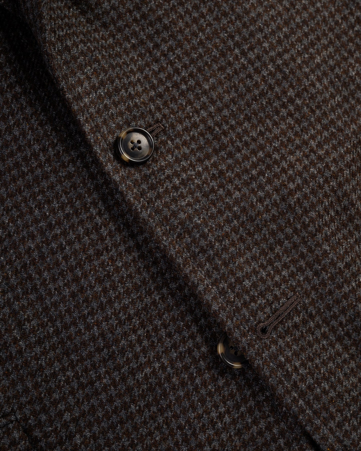 Made-in-USA Grey & Brown Houndstooth Cheviot Tweed Sport Coat - Custom Make
