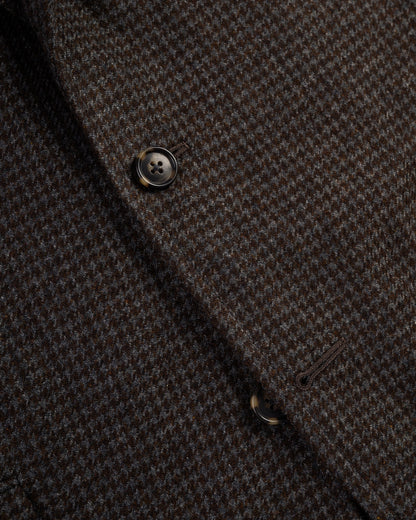 Made-in-USA Grey & Brown Houndstooth Cheviot Tweed Sport Coat - Custom Make