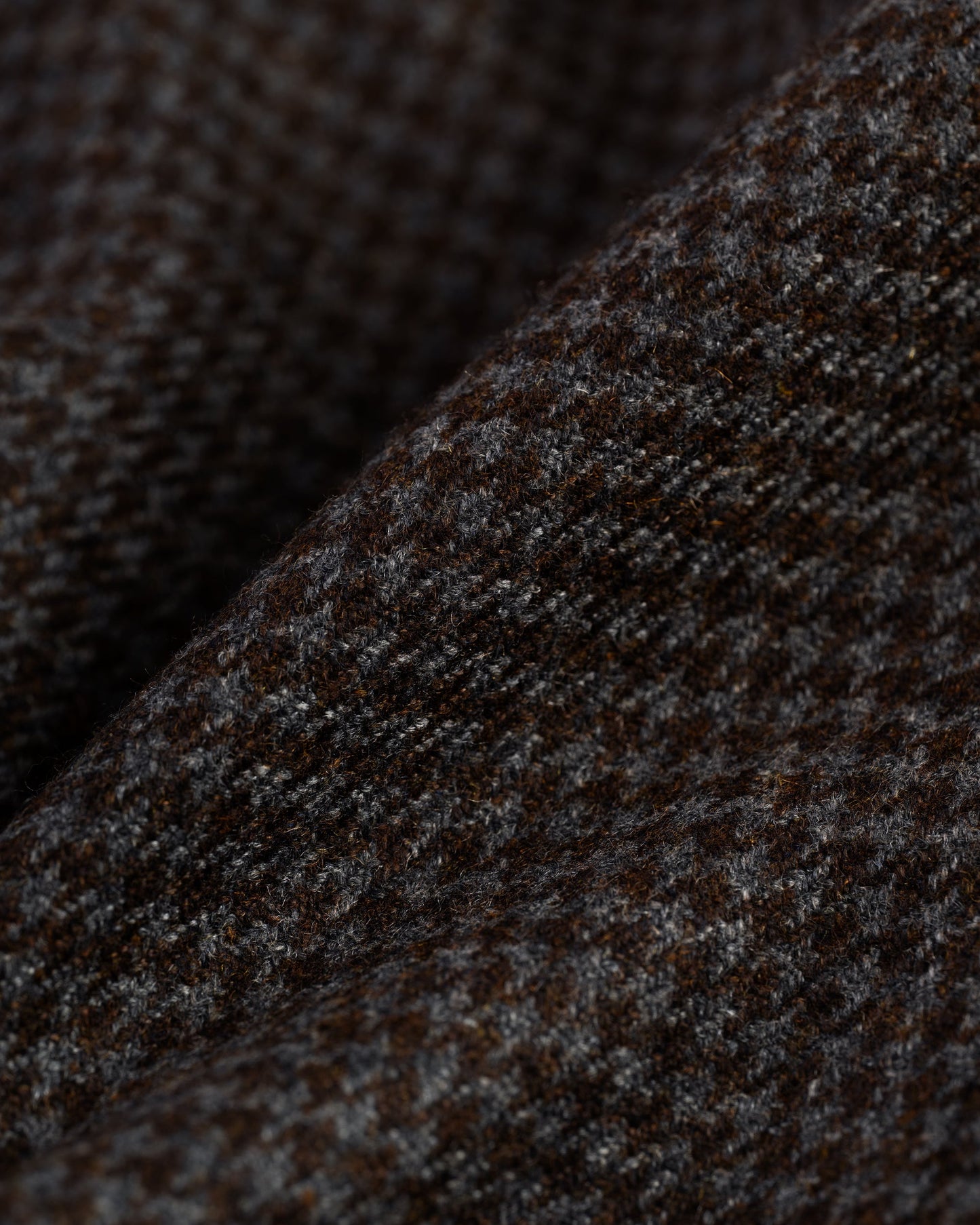 Made-in-USA Grey & Brown Houndstooth Cheviot Tweed Sport Coat - Custom Make