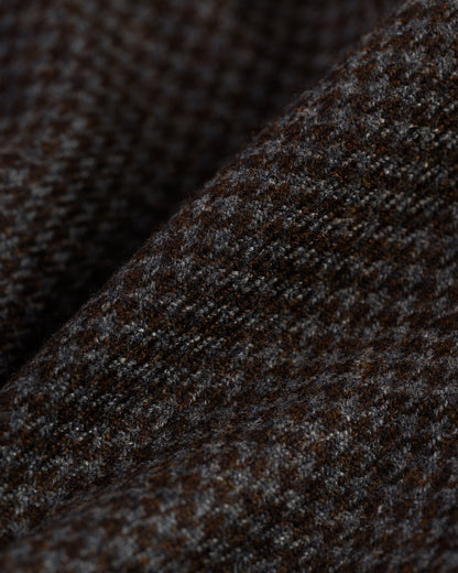 Made-in-USA Grey & Brown Houndstooth Cheviot Tweed Sport Coat - Custom Make