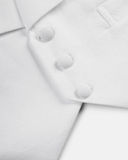 Made-in-USA White Pique Formal Vest