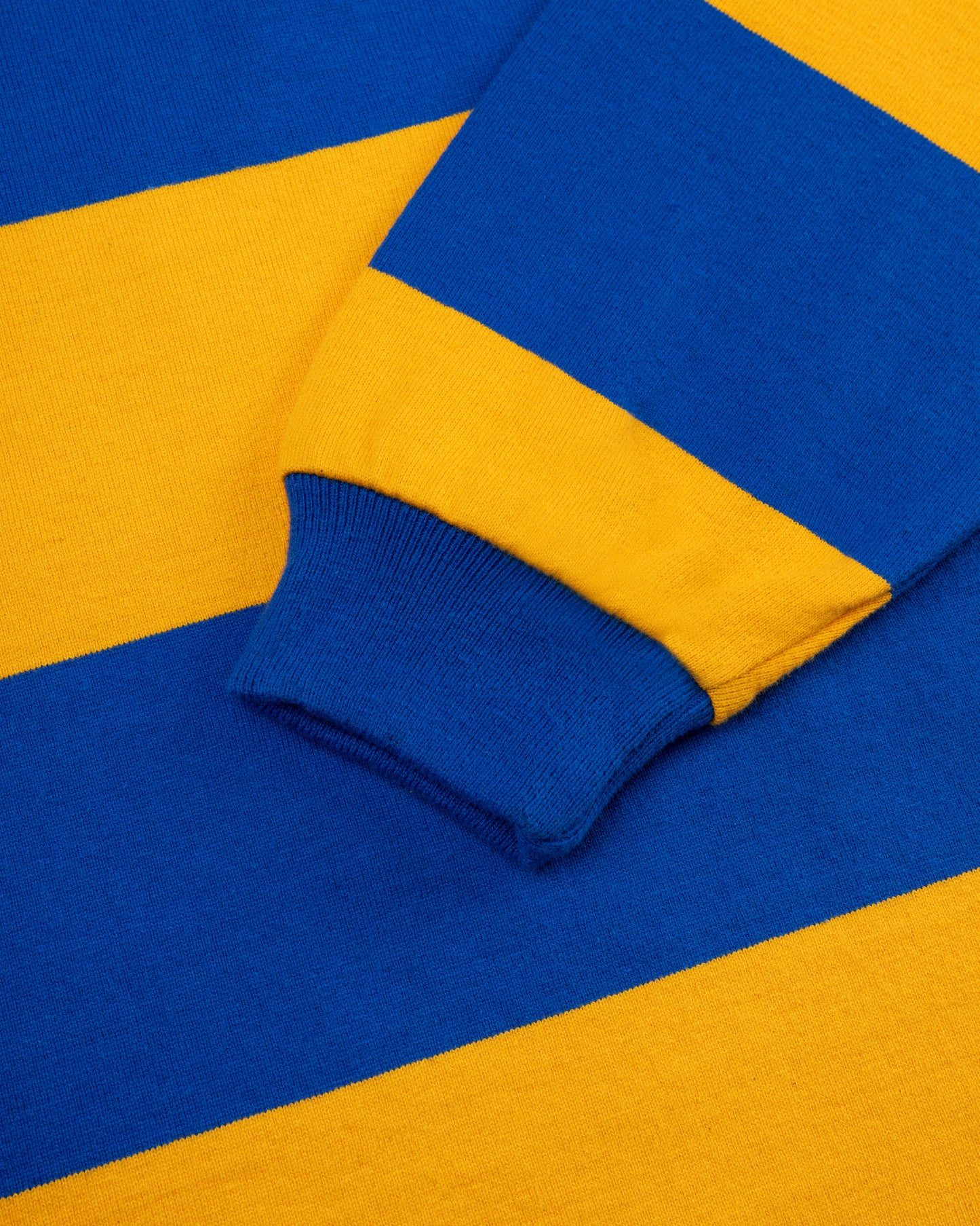 Made-in-USA Royal & Gold Guard Stripe Cotton Rugby