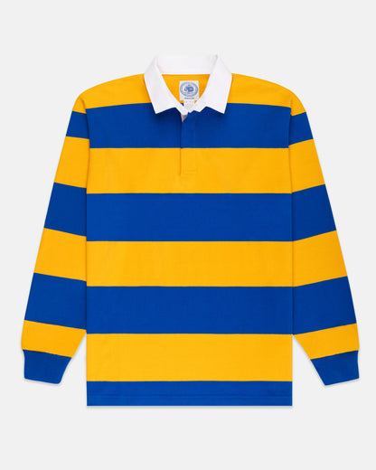 Made-in-USA Royal & Gold Guard Stripe Cotton Rugby