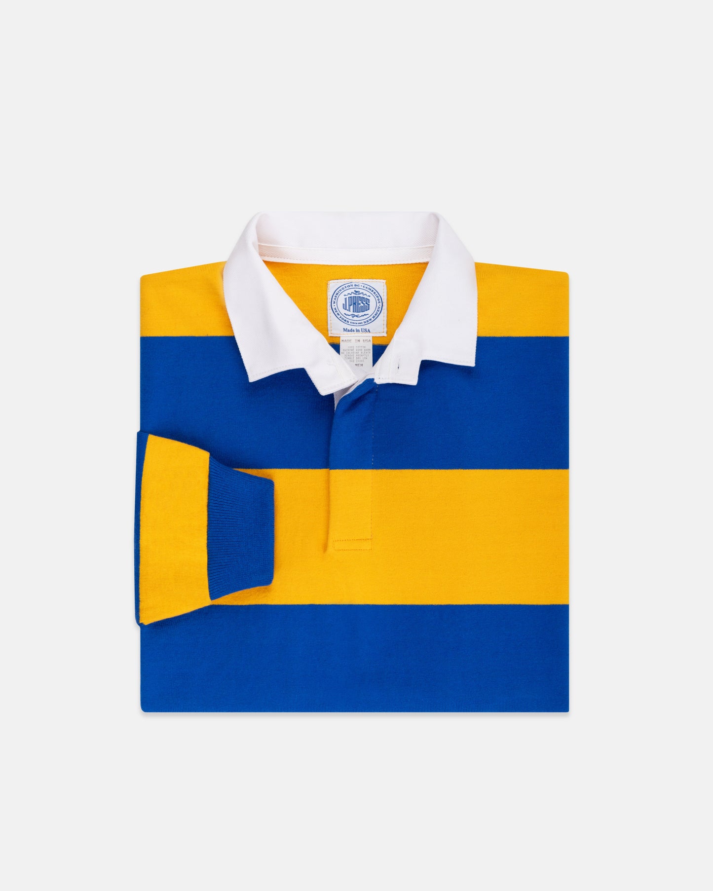 Made-in-USA Royal & Gold Guard Stripe Cotton Rugby