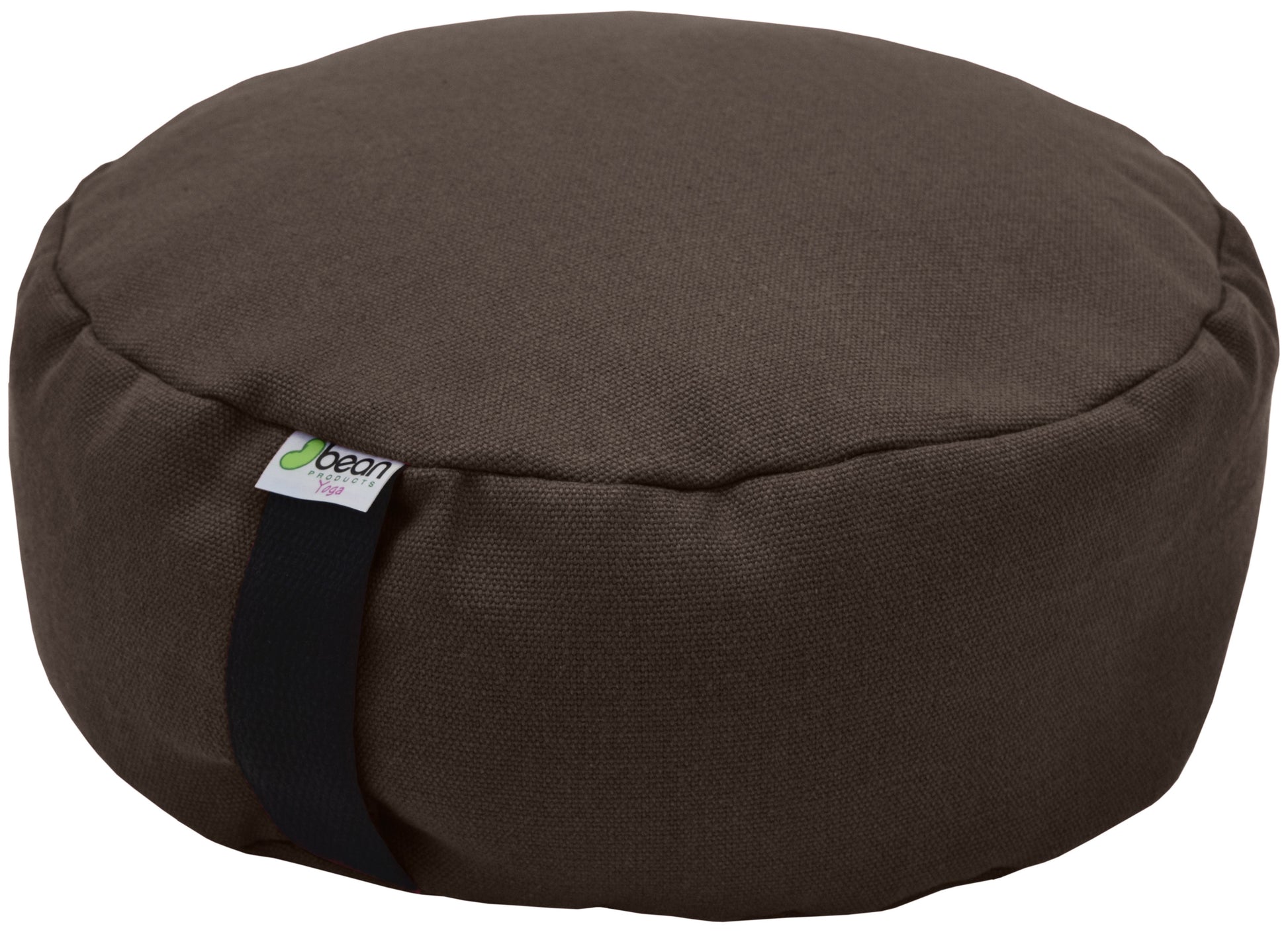 100% hemp zafu meditation cushion hemp fabric and hemp hurd fill cocoa brown round made in usa