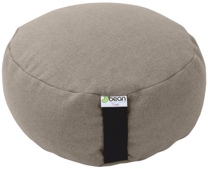 100% hemp zafu meditation cushion hemp fabric and hemp hurd fill natural round made in usa