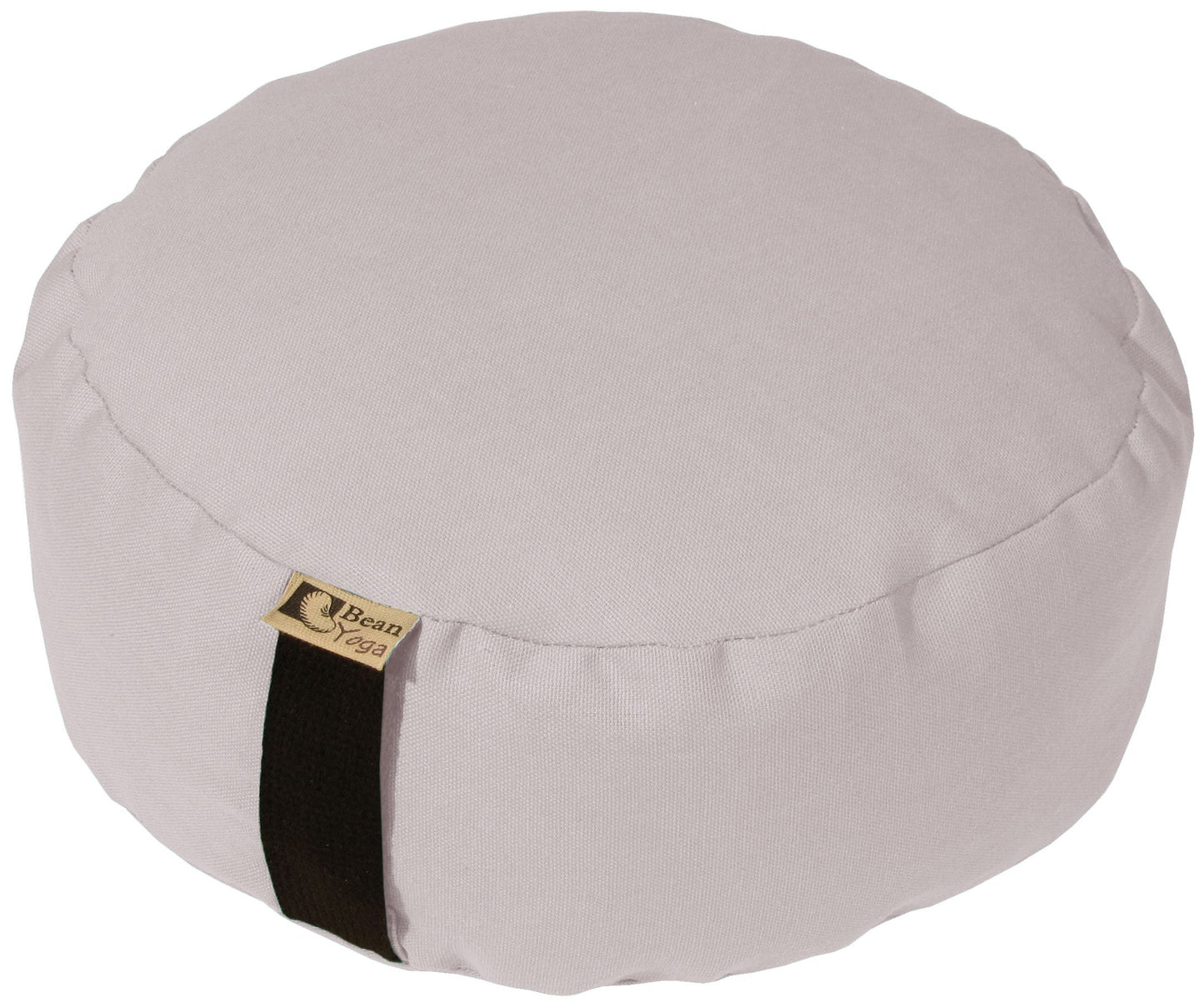 ROUND ZAFU MEDITATION CUSHION NATURAL COTTON CANVAS BUCKWHEAT HULL FILL