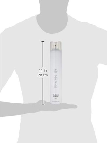 SEVEN Cubica Working Hairspray for Women, Heat Protectant Spray for Fine Hair, Flexible Hold, Anti-Frizz, Lightweight Heat Protection Spray for Hair Styling, Aloe Vera & Green Tea, Made in USA, 11.2oz