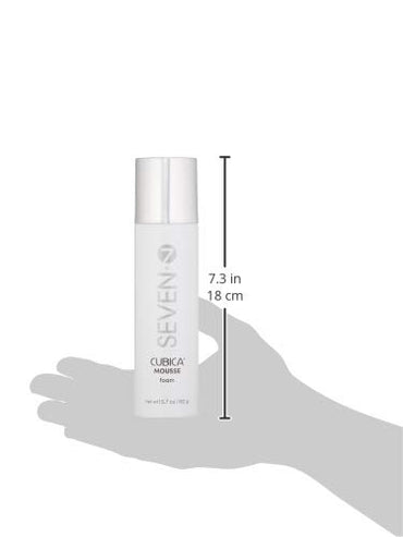 SEVEN Cubica Hair Mousse for Curly Hair, Wavy, Fine, Braids, Curls, Volumizing Silicone Free Mousse Foam for Frizz Control, Cruelty Free, Made in USA, 5.7 oz