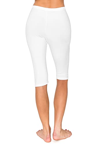 Leggings Depot Cotton Spandex Knee Length Leggings for Women, Made in USA