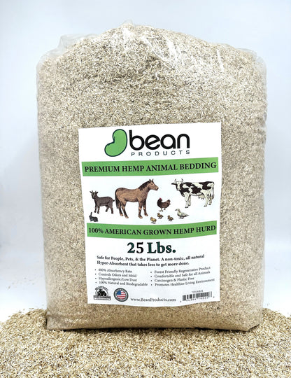 Hemp Hurd Animal Bedding Litter  - Organic USA Grown