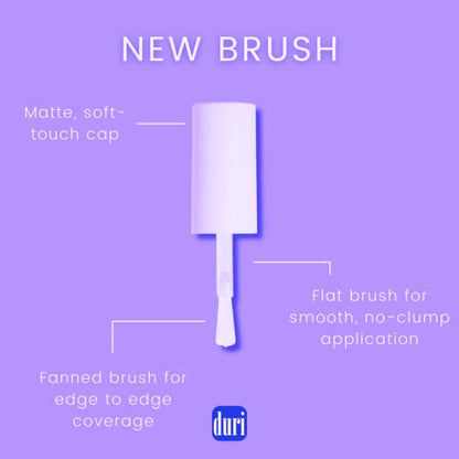 duri Nail Polish, 347 Amethyst, Violet Shimmer, Full Coverage, Glossy Metallic Finish, Quick Drying, Lasting, New Brus, 0.45 Fl Oz Cosmetics