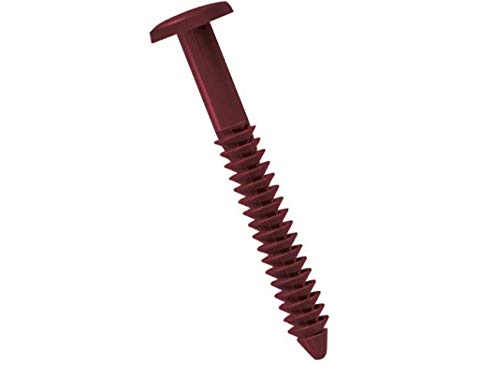 Window Shutters Panel Peg Lok Pin Pegs Screws Spikes 3 inch 32 Pack Fasteners (Burgundy Wineberry) Exterior Vinyl Shutter Hardware Made in USA