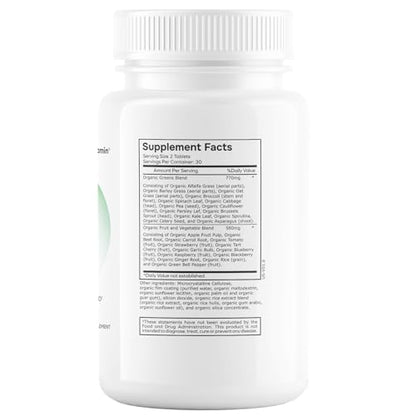 envitamin Green Fuel Organic Greens Tablets - Organic Greens, Fruit and Vegetable Blend