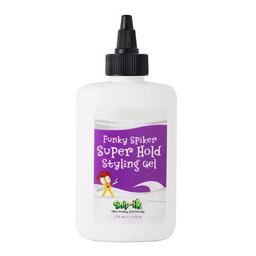 Snip-its Funky Spiker Kids Hair Gel for Boys - 4oz, Super Hold, No Flake Styling for Natural Hair - Salon Quality, Made in USA