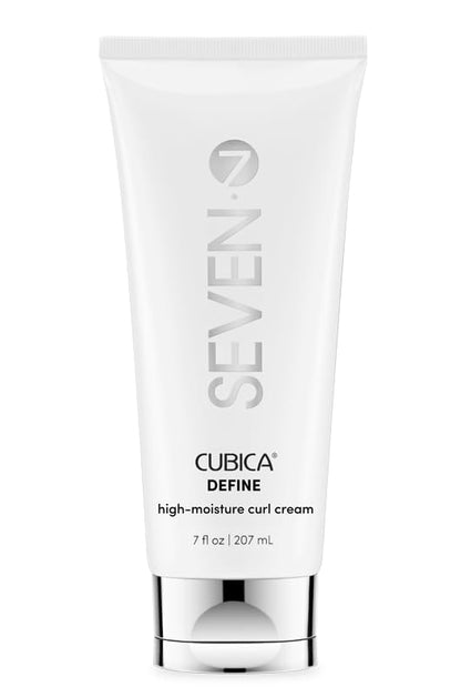 SEVEN Haircare CUBICA DEFINE High Moisture Curl Cream, Anti-Frizz Curl Defining Cream for Curly Hair, Moisturizing Hair Curling Cream for Enhancing Curls, Shea Butter + Argan Oil, Made in USA, 7oz