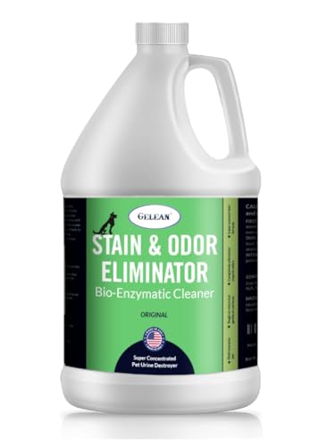 Strong Stain & Odor Eliminator - Cats & Dog Enzymatic Urine Destroyer -MADE IN USA- Fresh Scent Multi-Purpose Pet Stain Remover for Floors, Carpet, Bathrooms, Drains & Trash Deodorizer cleaner, 128oz