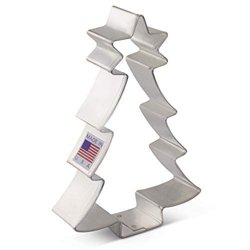 Christmas Tree with Star Cookie Cutter, 4.5" Made in USA by Ann Clark