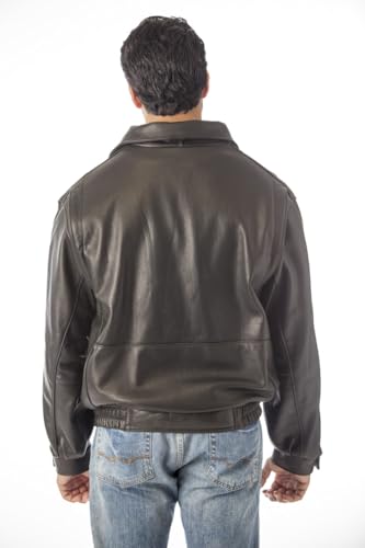 Reed Men's All American Bomber Leather Jacket Union Made in USA