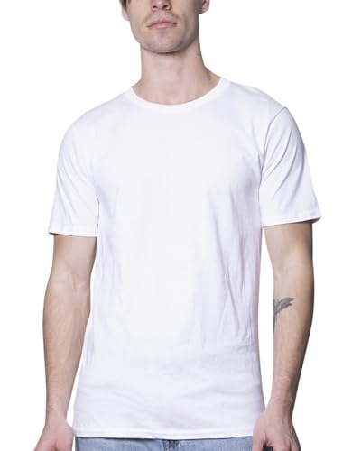 Go2 Men's Bamboo Viscose T-Shirt, White, Large, Made in USA