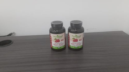 ForestLeaf Beet Root Capsules, 1000mg, 20:1 Extract, with Ginger, Grape Seed, Supports Blood Flow, Energy (120 Count (Pack of 2))