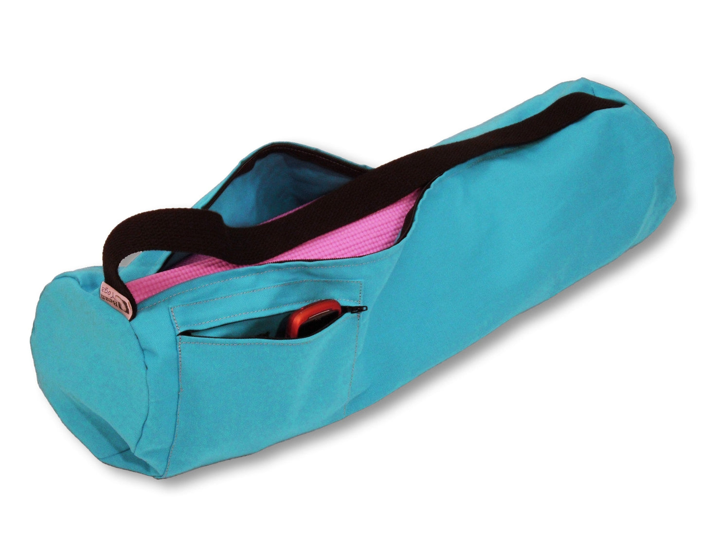 Cotton Yoga Mat Bag Large Aqua