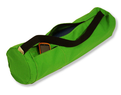 Cotton Yoga Mat Bag Large Lime