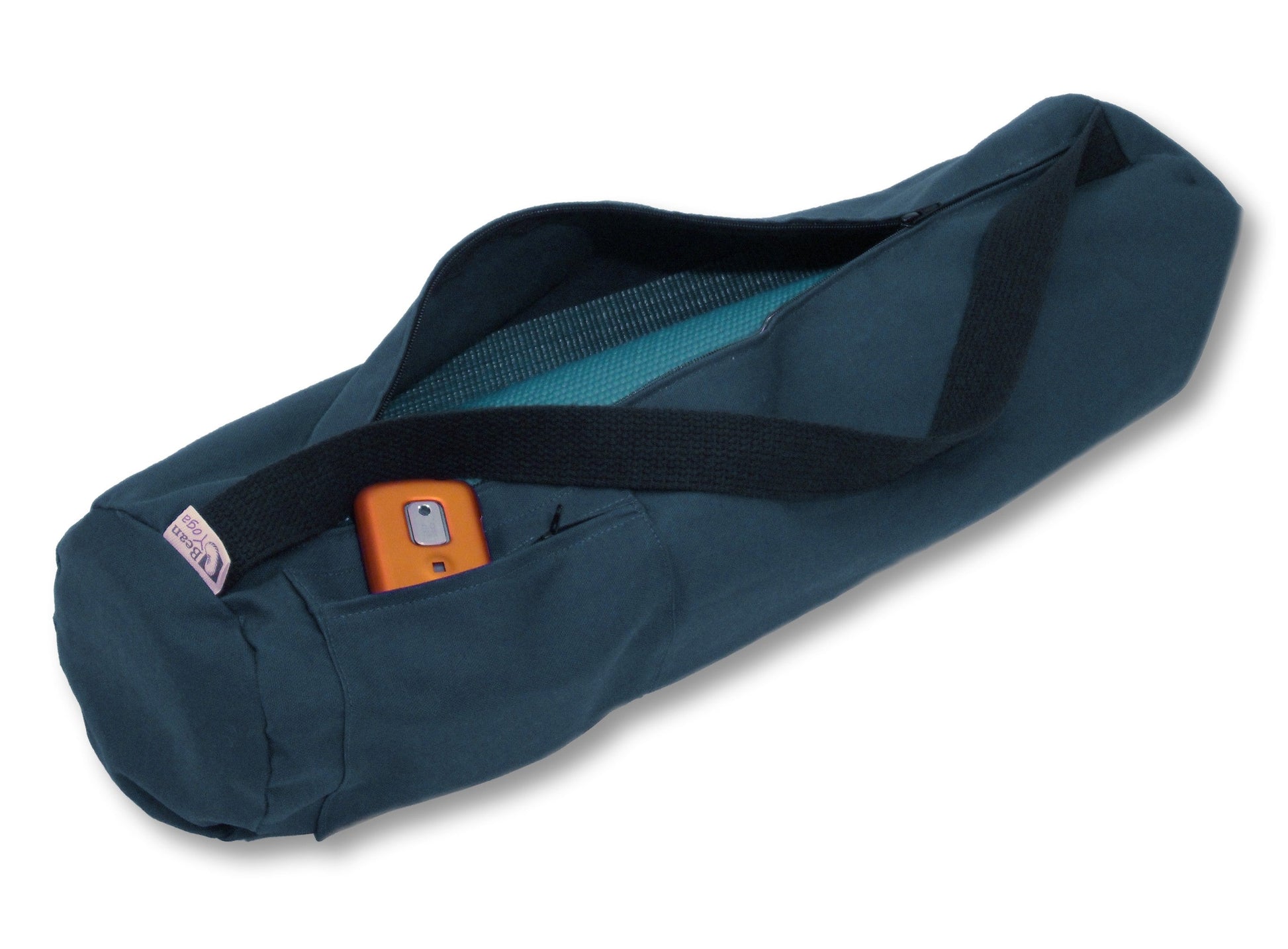 Cotton Yoga Mat Bag Large Navy