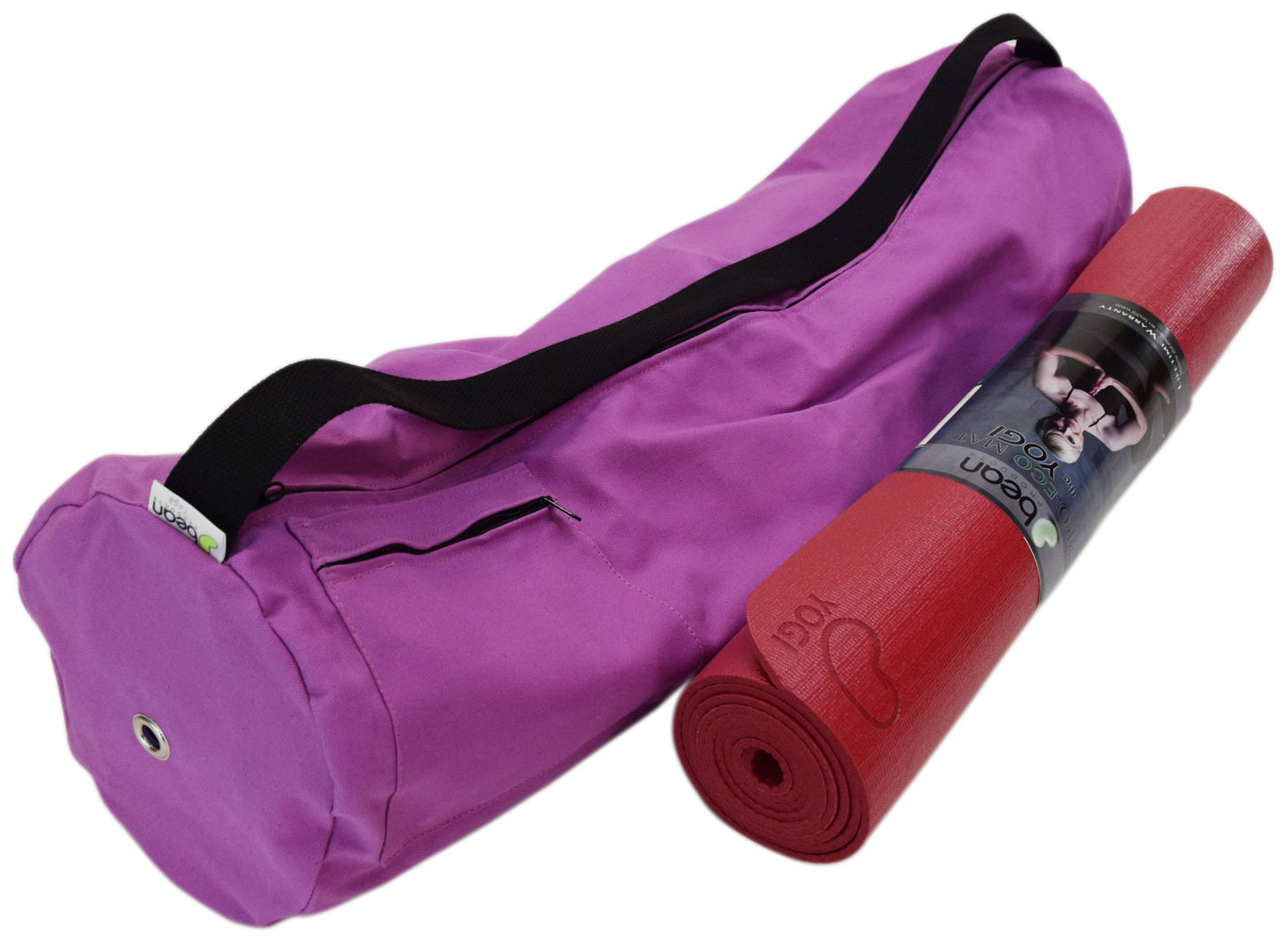 Cotton Yoga Mat Bag Large Hibiscus