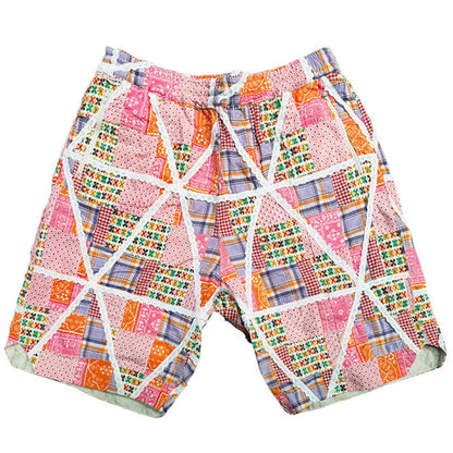 Engineered Garments | BB Shorts 'Orange Cotton Lace Patchwork'