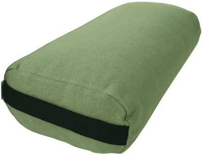 Hemp Yoga Bolster Rectangle Round Pranayama - Professional Studio Quality