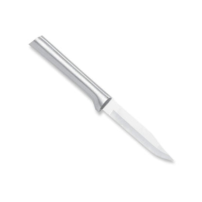 Rada Cutlery Regular Paring Knife (R101), 3.25" Stainless Steel Hollow Ground Blade, Made in USA, Made in USA, Silver Handle