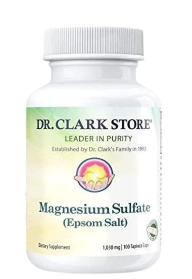 Magnesium SULFATE (Epsom Salt); Vegetarian, 1030 MG 100 Tapioca CAPS