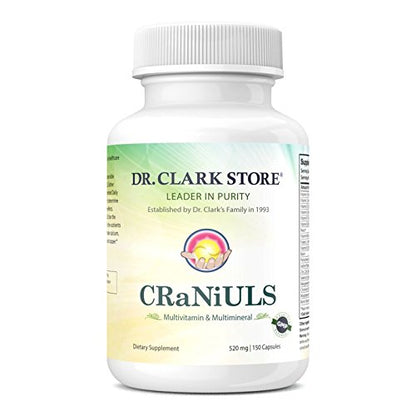 Dr Clark Store CRaNiULS (Multi Vitamin & Mineral), 520 mg 150 Gelatin Capsules