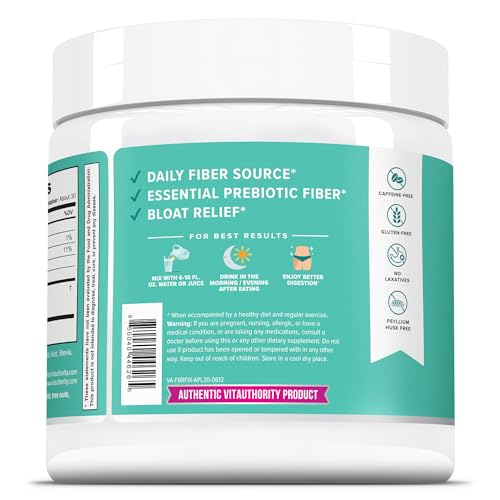 Prebiotic Fiber Powder Supplement | Healthy Gut Cleanse Detox for Women and Digestive Health Regularity, Satiety & Bloating Relief | Colon Cleanser Powder Apple Flavored, 30 Servings