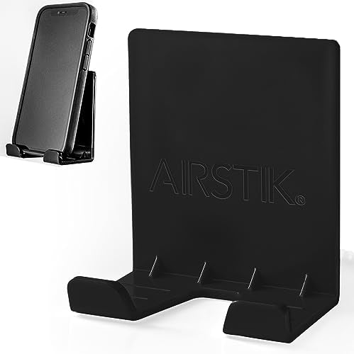 AIRSTIK Cradle Glass Mount Phone Holder Reusable TikTok Facetime Compatible with iPhone iPad Cell Phone for Bathroom Kitchen Shower Dorm Office Made in USA Glass, Mirrors, Windows