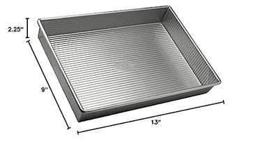 USA Pan Bakeware Rectangular Cake Pan, 9 x 13 inch, Nonstick & Quick Release Coating, Made in the USA from Aluminized Steel