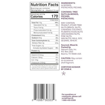 Natures Eats Nuts For Raw, 8 Oz (Pack of 1)