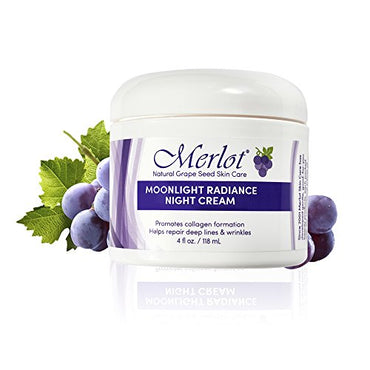 Merlot Moonlight Radiance Night Cream 4 oz lock in moisture overnight