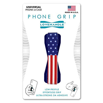 LOVEHANDLE Phone Grip - Universal Phone Strap and Phone Grips for Back of Phone - Convenient Cell Phone Holder for Hand That Fits Most Smartphones and Mini Tablets - Made in The USA