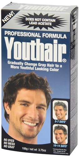 Youthair Crème – Hair Color Restoring Conditioning Formula for Gray Hair Coverage, Made in USA, 3.75 oz