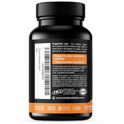 Turmeric Boswellia Extract Supplement 2000 mg – Extra Strength Boswellia Serrata with Turmeric Curcumin - 95% Curcuminoids with Boswellia Extract Capsules - Standardized High Potency - Made in USA