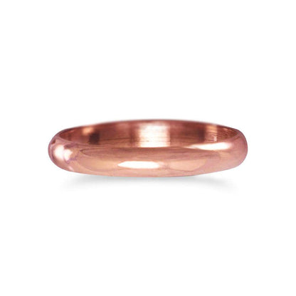 IVY & BAUBLE 99% Uncoated Solid Copper Ring Band for Men & Women | Made In USA | 3mm | Size 5