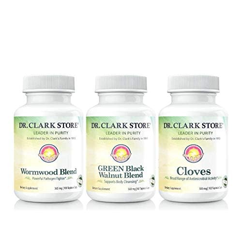 Dr. Hulda Clark Vegetarian Green Black Walnut, Wormwood, Cloves