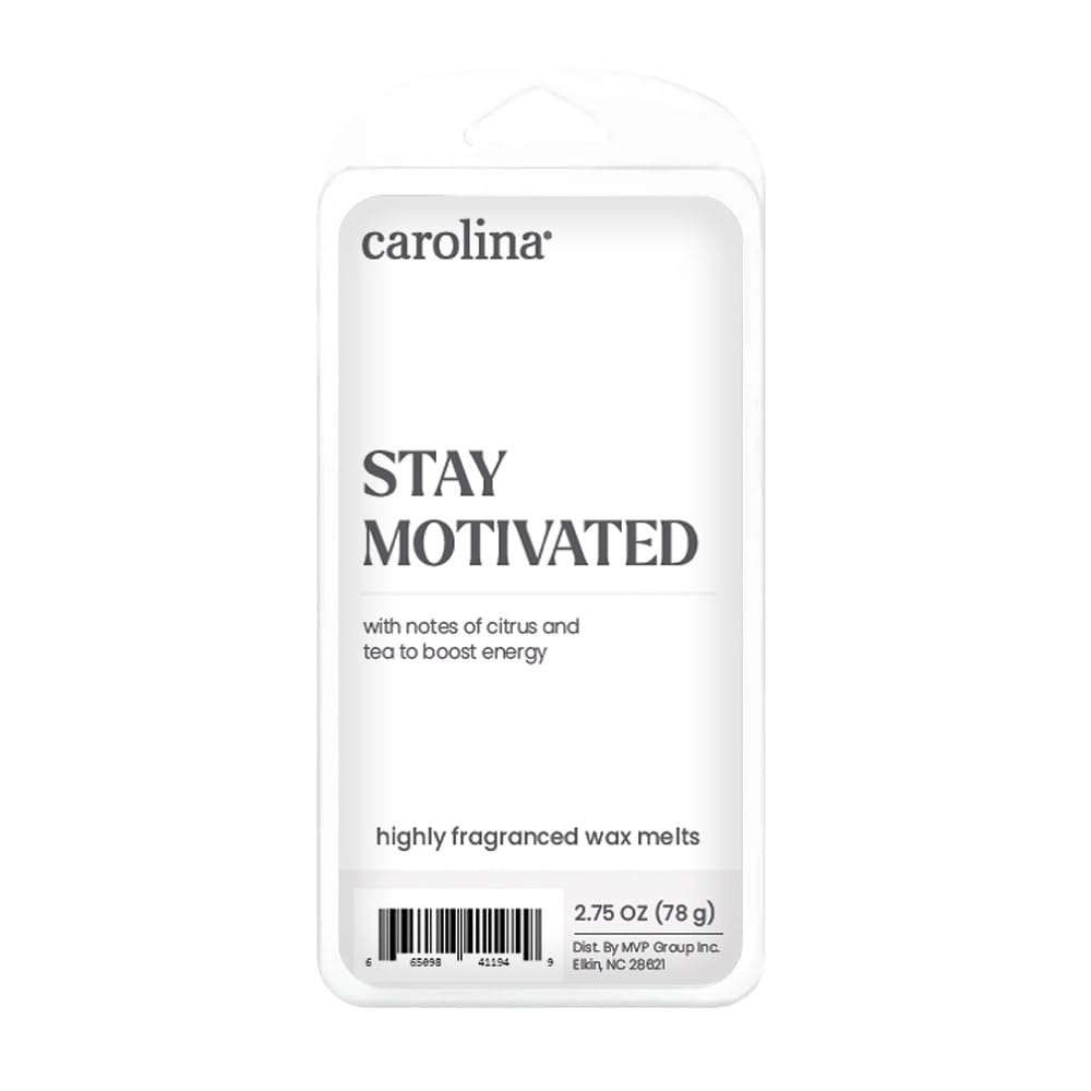 Carolina Stay Motivated Scented Wellness Wax Melts, Wax Melt Warmer Cubes, Long Lasting Scented Wax Warmer Cubes, 4 Pack, 6 Cubes Each - Made in The USA