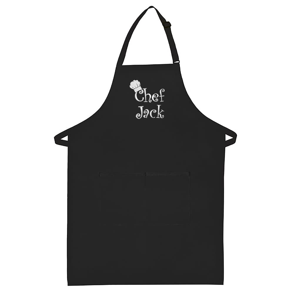 Made in the USA Personalized Embroidered Premium Adult Apron for Men Women Fathers Mothers Day Kitchen BBQ Grilling Gift